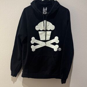 Johnny Cupcakes Black and White Cupcake Graphic Men's Sweater